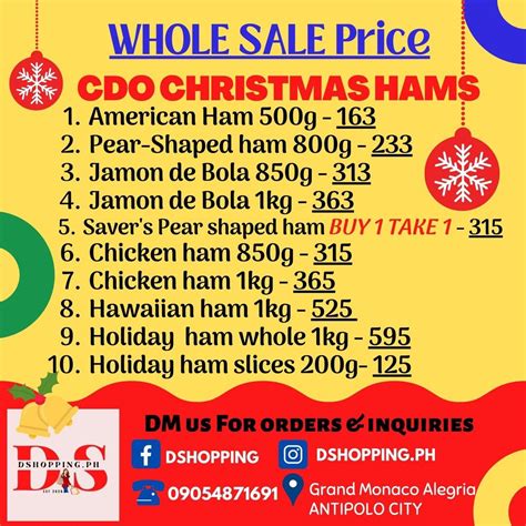 CDO HOLIDAY HAMS, Food & Drinks, Chilled & Frozen Food on Carousell