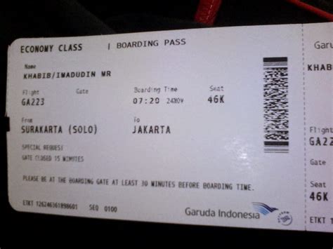 Detail Contoh Tiket Pesawat Garuda Indonesia Koleksi Nomer 7