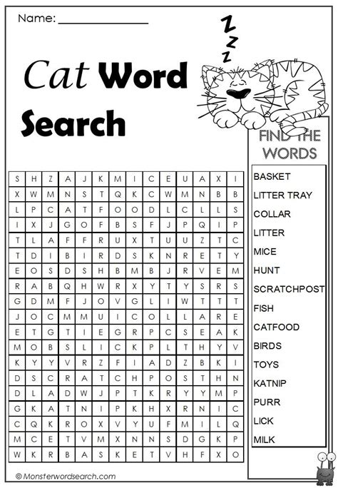 cool Cat Word Search | Sms language, Words, Kids pages