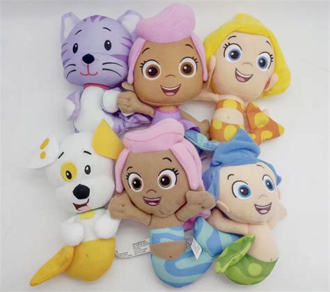 6 pattern Nickelodeon BUBBLE GUPPIES GIL MOLLY & PUPPY & BRAND Plush ...