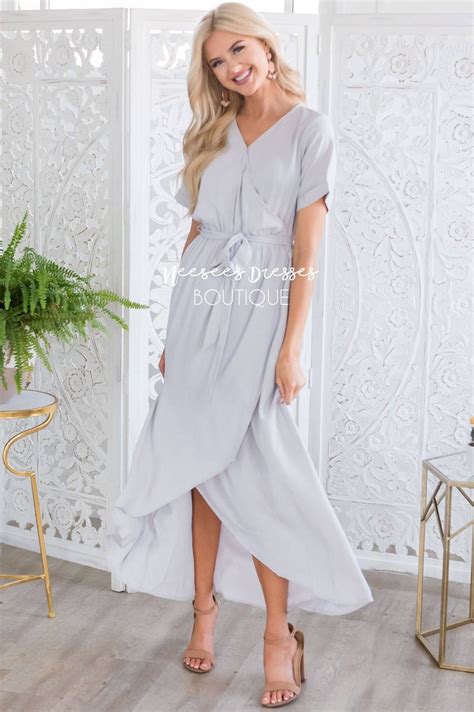 Cloud Grey Modest Church Dress | Best and Affordable Modest Boutique ...