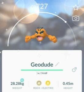 Pokémon Go Shiny Alolan Geodude RARE ~ reliable service! | eBay