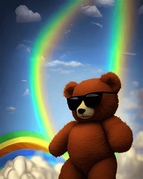 Teddy Bear in Sunglasses · Creative Fabrica