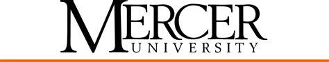 Mercer University Logo - Orange and White Stripe