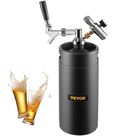 Buy VEVOR Beer Growler Tap System, 170Oz Mini Keg, 5L Pressurized Beer ...