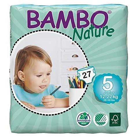 Bambo Nature Junior Baby Diapers Size 5 (27 Pieces) - White Price in ...