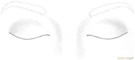 How to Draw Closed Eyes | RapidFireArt