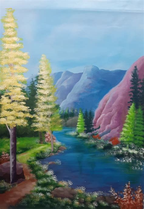 Himachal A Landscape Of Natural Beauty Acrylic On Canvas By, 48% OFF