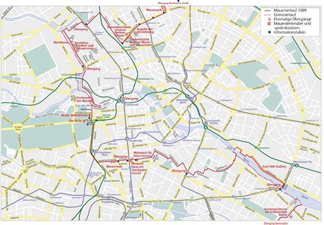 Map of Berlin wall location | Berlin wall, Berlin, Map