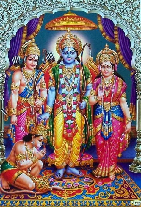 Sita Ram Laxman With Hanuman | Hindu gods, Hanuman, Rama image