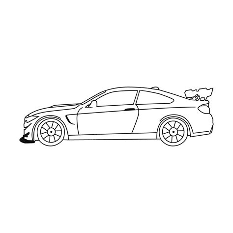 Car Drawing Outline Transport Isolated, Car Vector, Car Design, Car ...