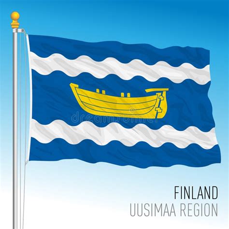 Uusimaa Regional Flag, Republic of Finland Stock Vector - Illustration ...