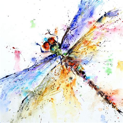 DRAGONFLY Watercolor Nature Art Print by Dean Crouser | Dragonfly art ...