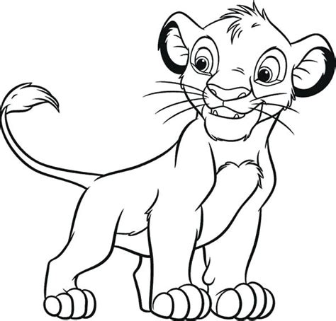 Simba Drawing Sketch - Drawing Skill