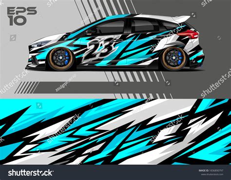 Race Car Wrap Decal Graphic Design Stock Vector (Royalty Free ...