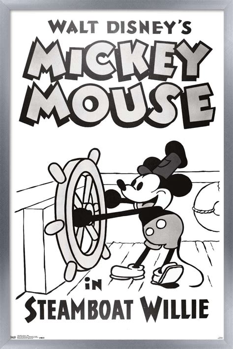 Disney Mickey Mouse - Steamboat Willie Poster - Walmart.com - Walmart.com