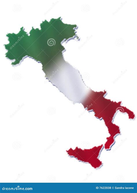 Italian Flag And Map Royalty Free Stock Photos - Image: 7622038