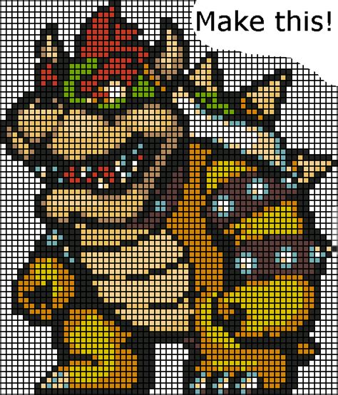 Bowser Bead Challenge | Pixel art pattern, Pixel art templates, Pixel art