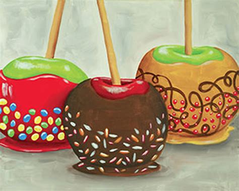 Candy Apples - Full Color Design Reference Image - Paint Parties by DecoArt