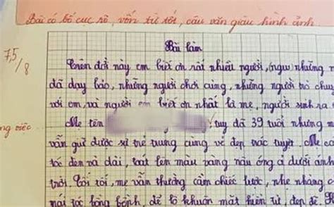 Bài văn tả mẹ được chấm điểm gần tuyệt đối: "Mẹ có vẻ đẹp trác tuyệt ...