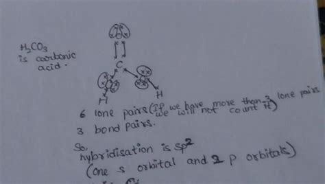 What is the structure and hybridisation of H2CO3? - Brainly.in