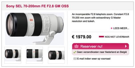 Sony G Master Lens (70-200mm) Price Revealed?