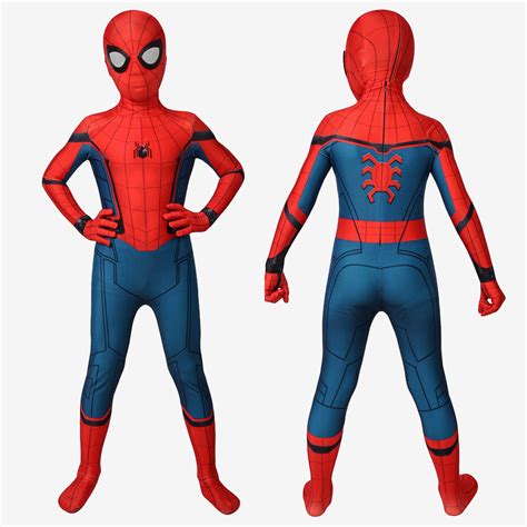 Spider Man Costume Cosplay Suit Kids Peter Parker Spider Man: Far From ...