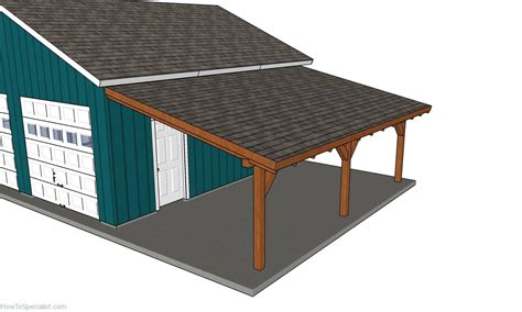 12×24 Attached Carport Plans | HowToSpecialist - How to Build, Step by ...