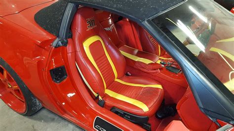 2006 Fully Custom Corvette C6 Full Interior Package, Red/Yellow Leather ...