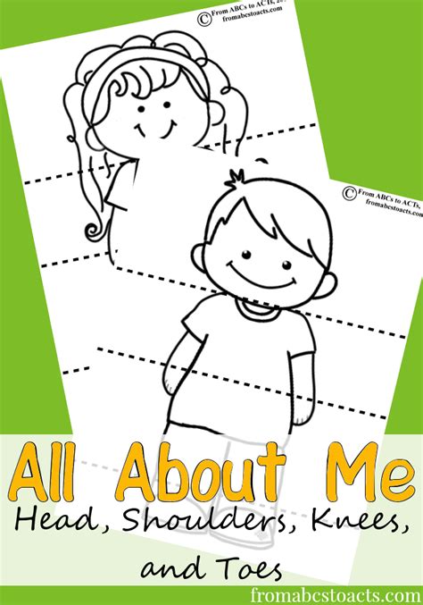 Printable Head Shoulders Knees and Toes Activity for Preschoolers ...