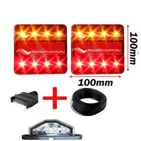 LED Boat Trailer Light Kit 100 x 100 Fully Submersible | Roxom Boat ...