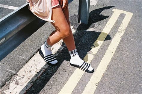 Adidas SocksnSlides- Wearing Socks With Sandals