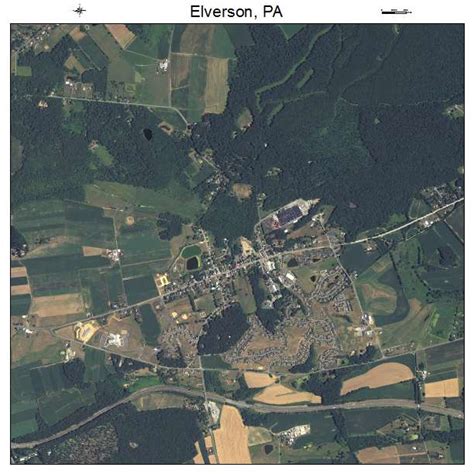 Aerial Photography Map of Elverson, PA Pennsylvania