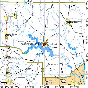 Farmerville, Louisiana (LA) ~ population data, races, housing & economy