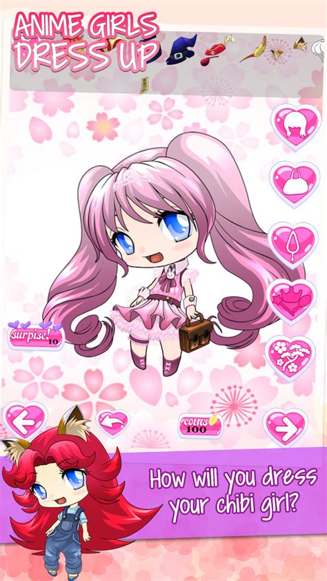 Cute Anime Dress-Up Games For Girls : Free Pretty Chibi Princess Make ...