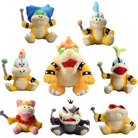 Buy uiuoutoy 8 Pcs/Set Bowser King Koopa Koopalings Plush Toys Larry ...