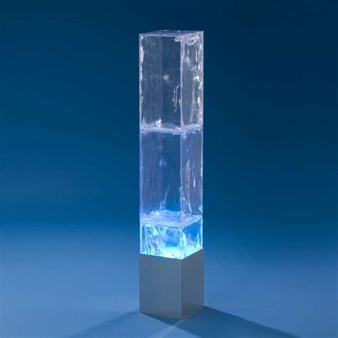 Fake ice pillar with integrated lighting for hire