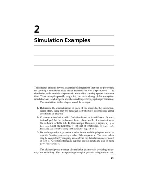 Simulation Examples