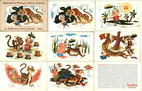 Complete set of 8 Sambo's Pancakes Picture Story Series Advertising ...