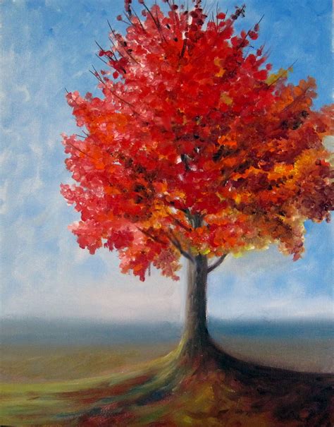 Priti Lathia's Fine Art: Fall tree- plein air