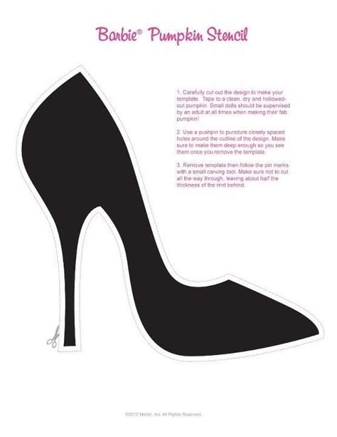 Barbie Shoe | Barbie shoes, Shoe template, Pumpkin stencil