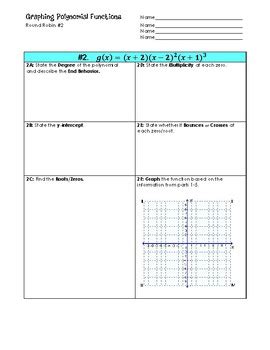 Graphing Polynomial Functions (Kagan Round Robin) by Bridget Rizza