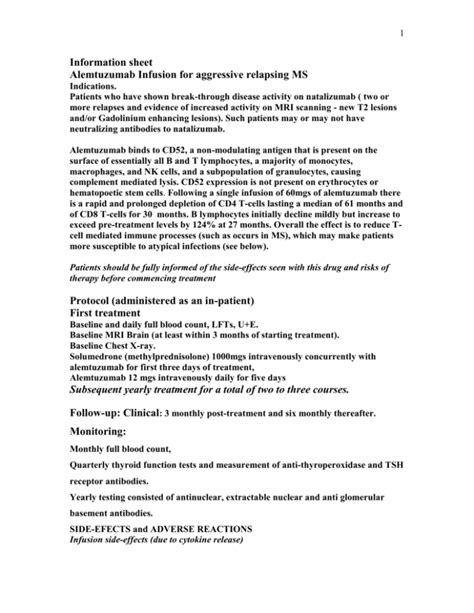 Alemtuzumab information