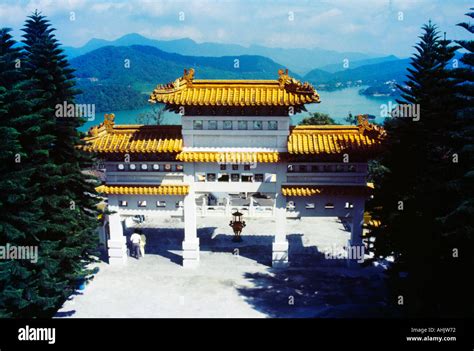 Sun Moon Lake Taiwan Entrance To Wenwu Temple Stock Photo - Alamy