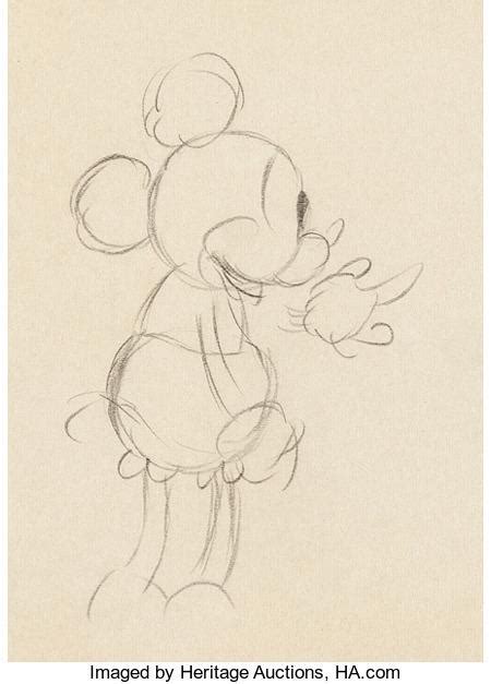 Mickey Mouse and Pluto Animation Drawings Group of 6 (Walt Disney, c ...