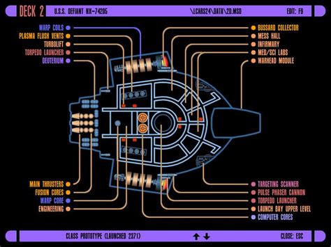 USS Defiant Deck plan schematics #ussdefiant #startrek #michaelokuda # ...