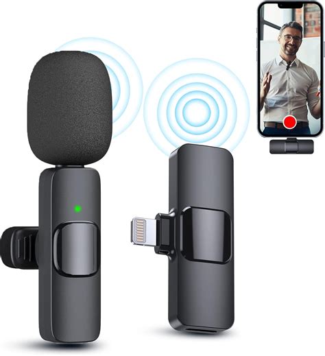 Amazon.com: PQRQP Wireless Mini Microphone, Omnidirectional Lavalier ...