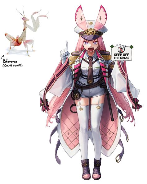 Orchid mantis girl, Rinotuna | Concept art characters, Fantasy ...