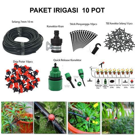 Paket Peralatan Set Irigasi Otomatis Hidroponik Paket Irigasi Tetes ...