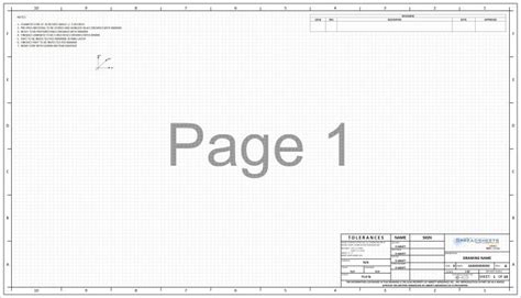 AA-SM-601 Drawings - Excel Drawing Template - Composite Part